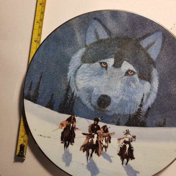 Bradford Exchange Plate "The Pathfinders" By Gale Running Wolf Sr. Porcelain Art - Picture 3 of 3